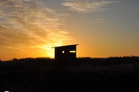Landscape of cloud sky with sunset Stock Photos