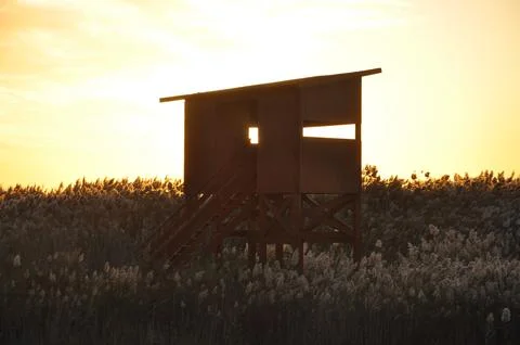 Landscape of cloud sky with sunset Stock Photos