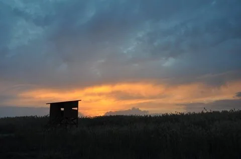 Landscape of cloud sky with sunset 스톡 사진