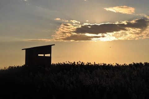 Landscape of cloud sky with sunset 스톡 사진
