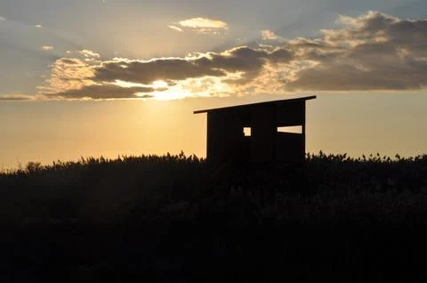 Landscape of cloud sky with sunset Stock Photos