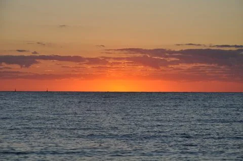 Landscape of cloud sky with sunset Stock Photos