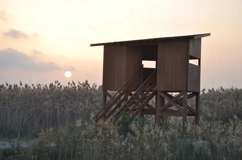 Landscape of cloud sky with sunset 스톡 사진