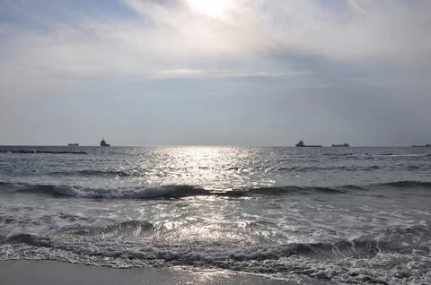 Landscape of cloud sky with sunset Foto stock