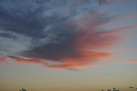 Landscape of cloud sky with sunset Stock Photos