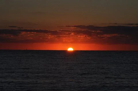 Landscape of cloud sky with sunset Stock Photos