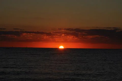 Landscape of cloud sky with sunset Stock Photos