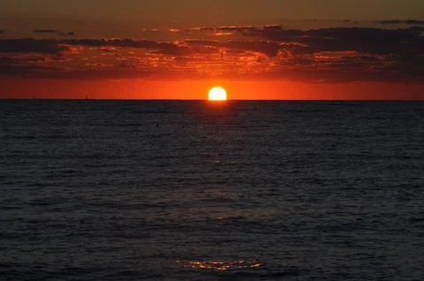Landscape of cloud sky with sunset Stock Photos