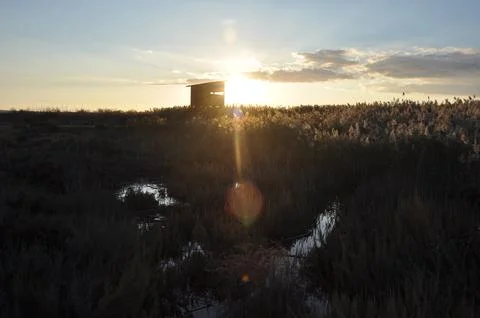 Landscape of cloud sky with sunset Stock-Fotos