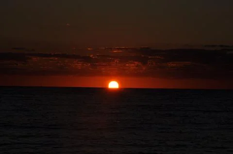 Landscape of cloud sky with sunset Stock Photos
