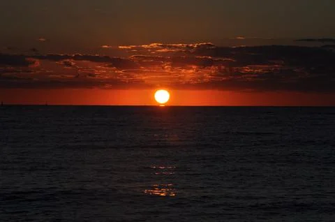 Landscape of cloud sky with sunset Stock Photos