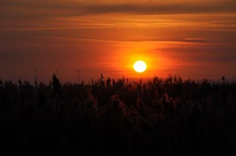 Landscape of cloud sky with sunset Stock-Fotos