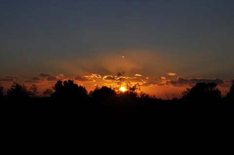 Landscape of cloud sky with sunset Stock-Fotos