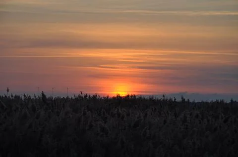 Landscape of cloud sky with sunset Stock-Fotos