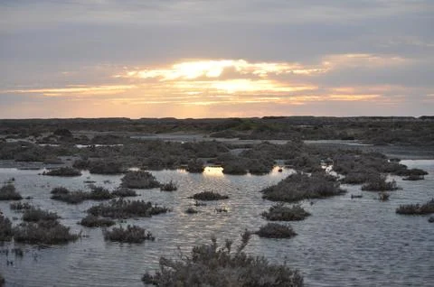 Landscape of cloud sky with sunset Stock Photos