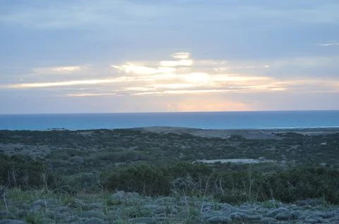 Landscape of cloud sky with sunset Foto stock