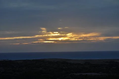 Landscape of cloud sky with sunset 스톡 사진