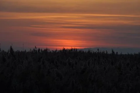 Landscape of cloud sky with sunset Stock-Fotos