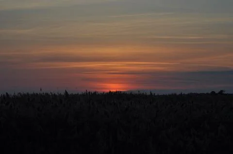 Landscape of cloud sky with sunset Stock Photos