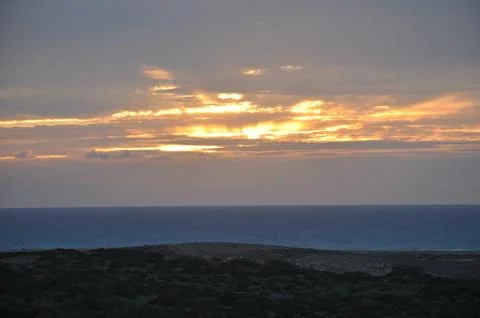 Landscape of cloud sky with sunset Stock Photos
