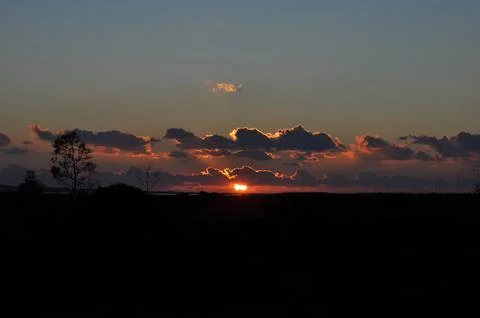 Landscape of cloud sky with sunset 스톡 사진