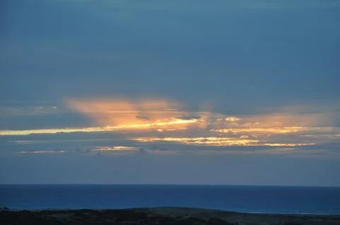Landscape of cloud sky with sunset 스톡 사진