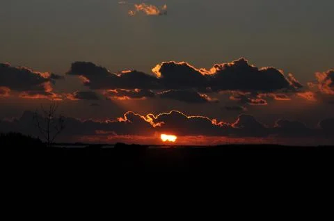 Landscape of cloud sky with sunset Stock-Fotos