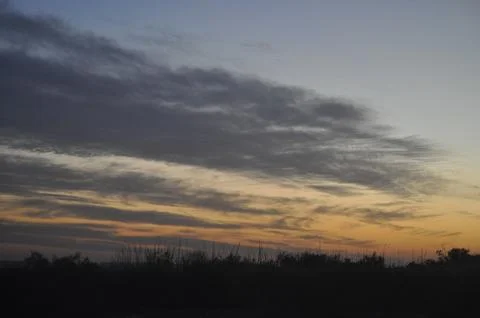 Landscape of cloud sky with sunset 스톡 사진