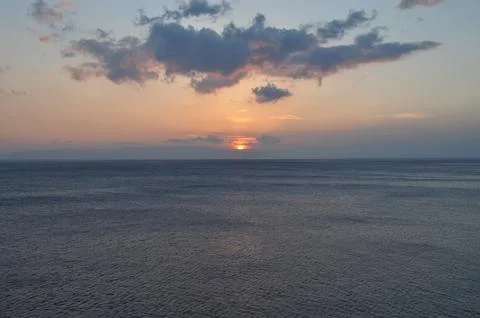 Landscape of cloud sky with sunset Stock Photos