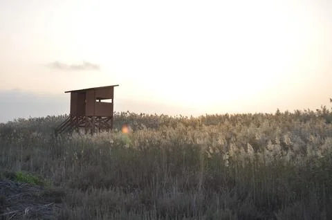 Landscape of cloud sky with sunset Stock Photos
