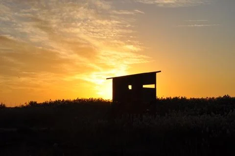 Landscape of cloud sky with sunset Stock Photos