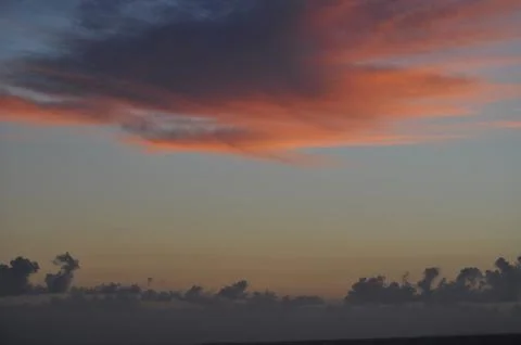 Landscape of cloud sky with sunset Stock Photos