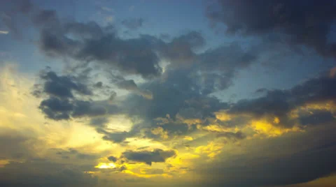 Landscape  with clouds and sky  . Time lapse  without birds, RAW output Stock Footage 38150759
