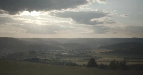 Landscape with clouds and sun Stock Footage 149242608