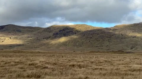 Landscape with clouds over the mountains, Ireland Stock-Footage 314645361