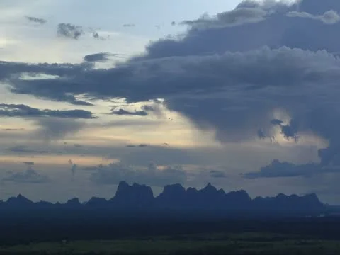 Landscape of clouds over mountaintops. Niassa Reserve, Mozambique. Stock Footage 23796525