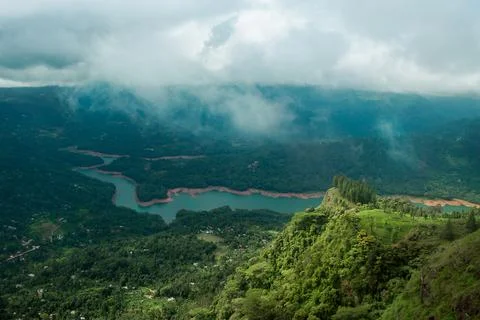 Landscape with clouds 库存照片