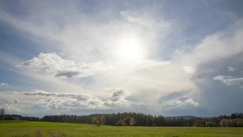 Landscape with clouds before storm time lapse. Stock Footage 162918293