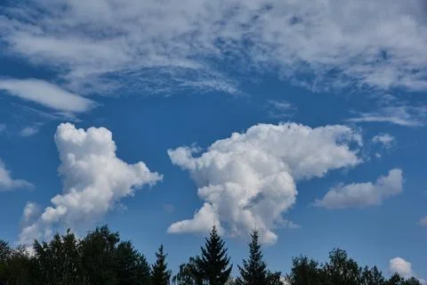 Landscape. Cloudy sky. Stock Photos