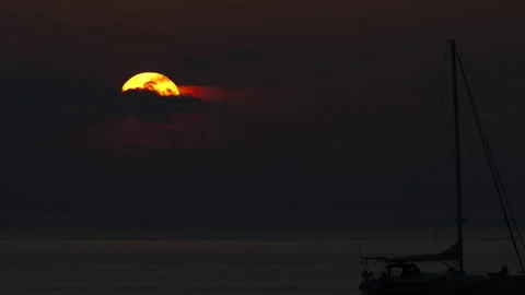 Landscape of cloudy sunset Stock Footage 291553658