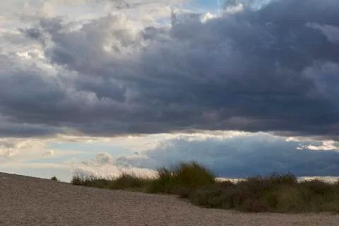 Landscape by the coast after the storm Stock Photos