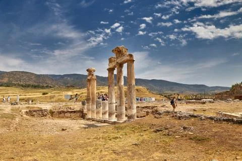 Landscape with columns Stock Photos