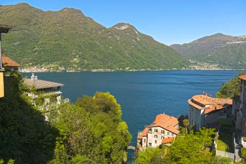Landscape on the Como Lake Stock Photos