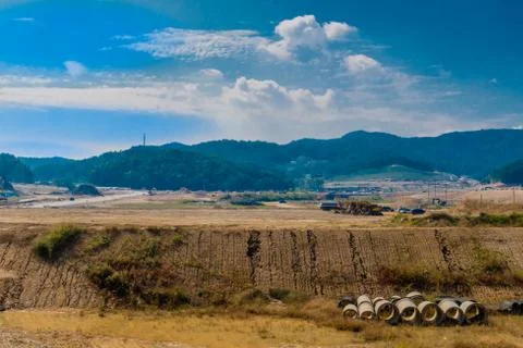 Landscape of construction site Foto stock