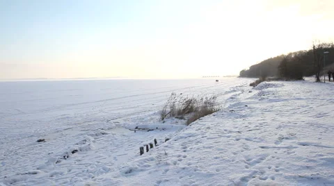 Landscape covered in snow Video stock 997182