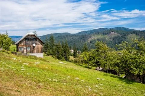 Landscape with dacha 写真素材