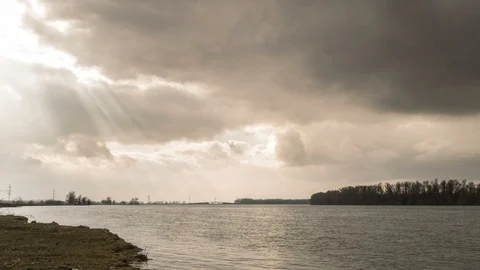Landscape of Danube Delta in Romania Stock Footage 86293224