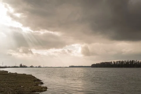 Landscape of Danube Delta in Romania Stock Footage 86294066