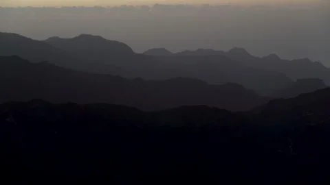 Landscape Dark Sunset Cool Light Soft Nature Abstract Shapes Environment St.. Stock Footage 314417141