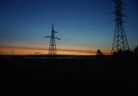 Landscape at dawn of the lines Foto stock